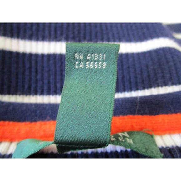 Lauren Ralph Lauren Navy White Stripe V Neck Button Up Cardigan Ladies S/P EUC - Picture 15 of 16